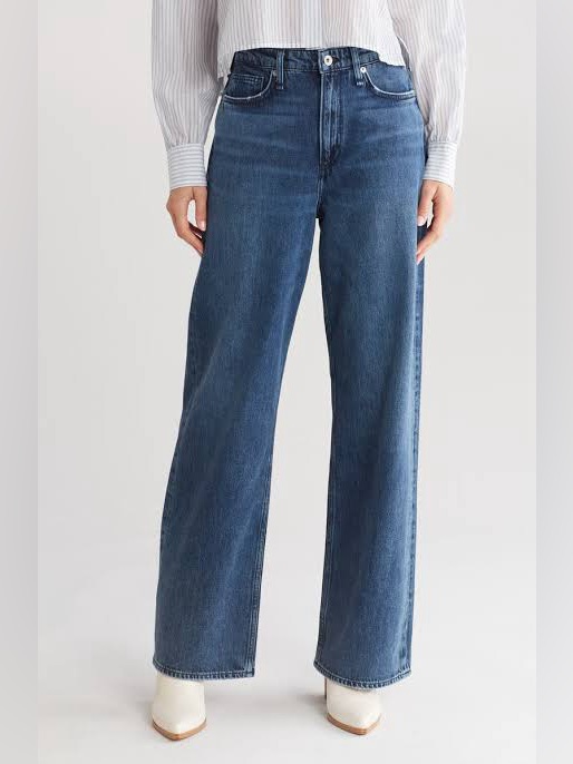 Rag & Bone The Logan - Blue Mid-Rise Wide Leg The Logan Size 26 - Charlock
